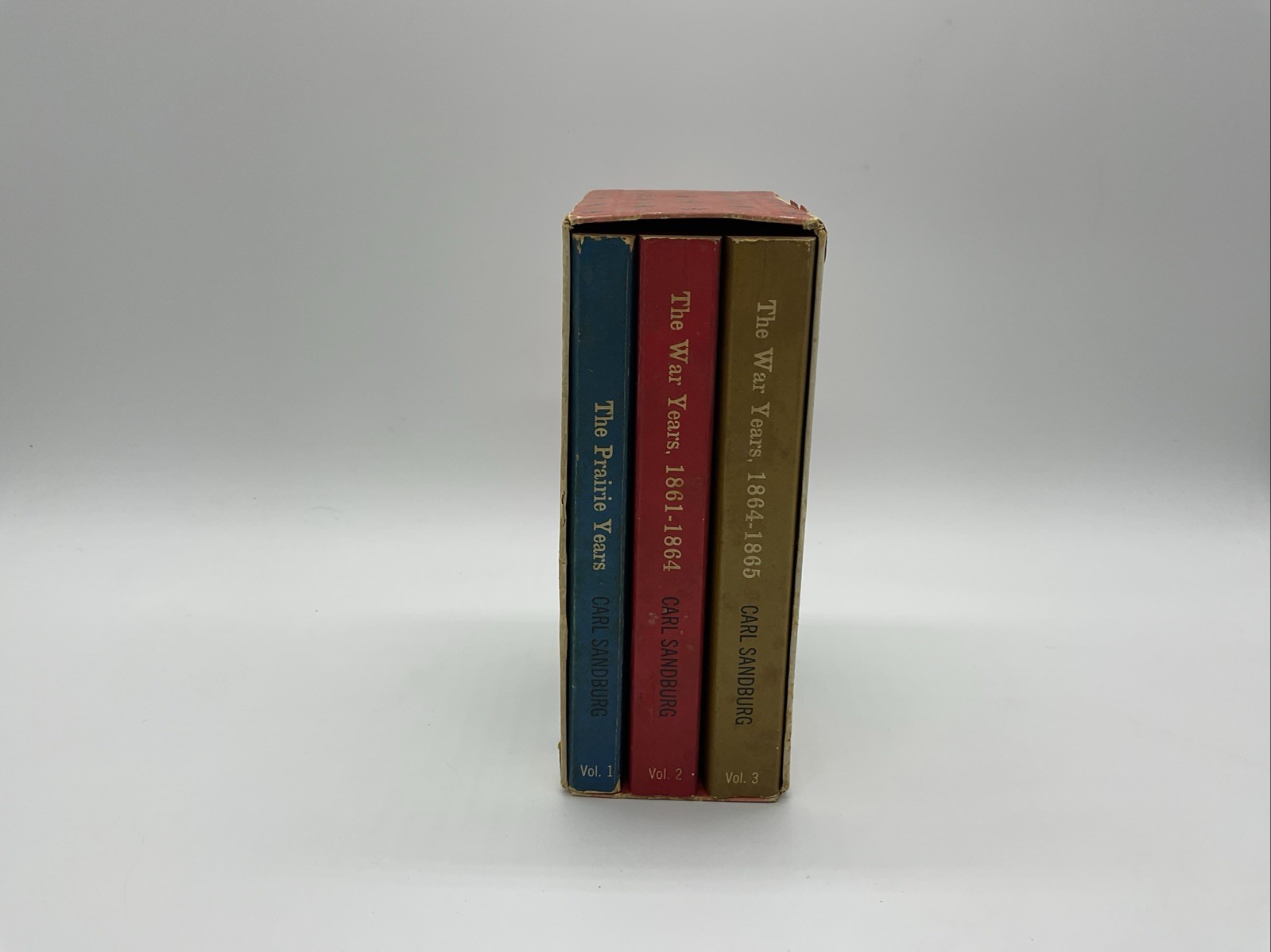 Vintage Abraham Lincoln Prairie War Years Carl Sandburg 3 Vol Box Set 1968 USA