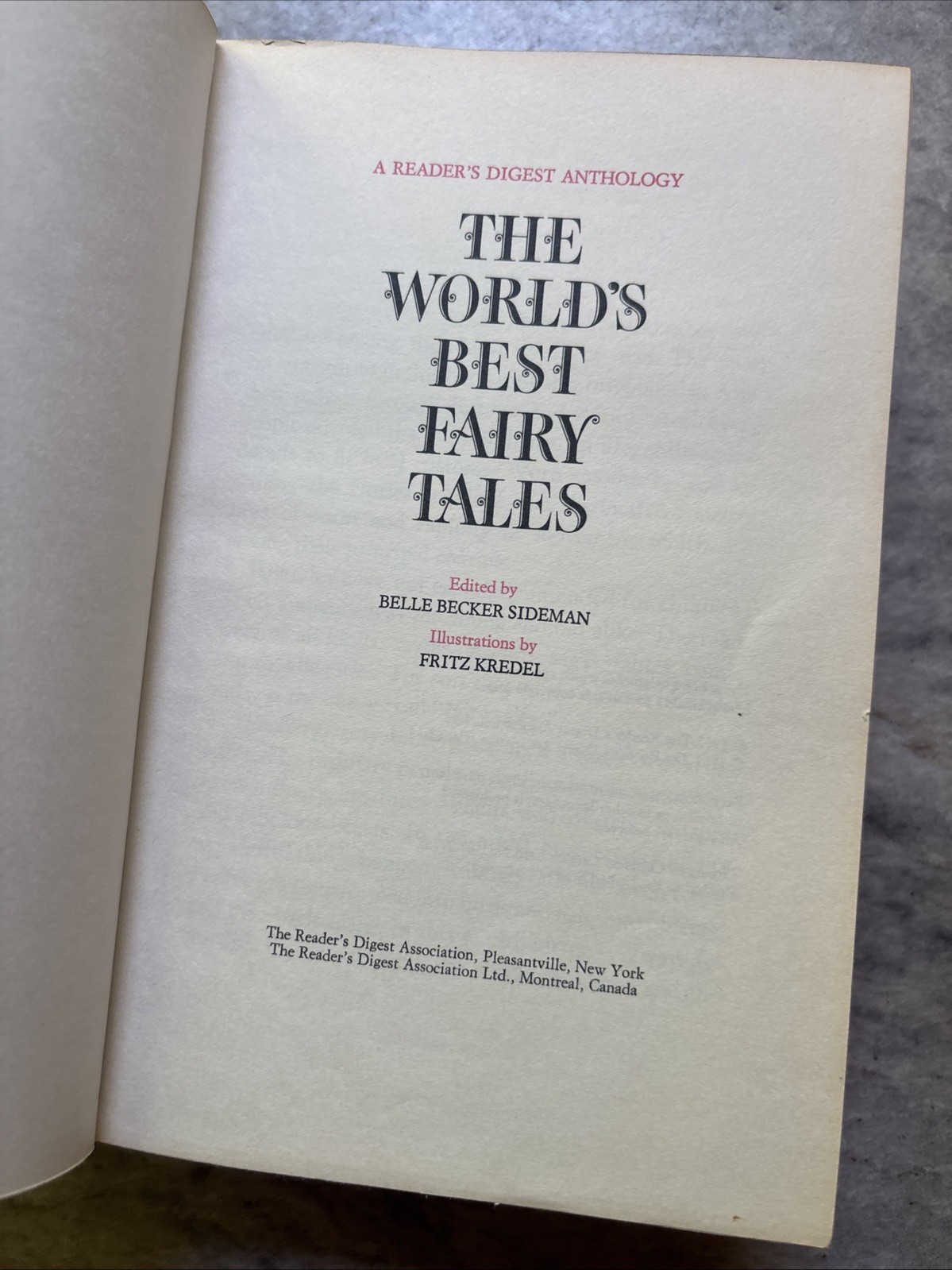 Vintage 1967 Readers Digest Worlds Best Fairy Tales Red Hardcover RD Anthology