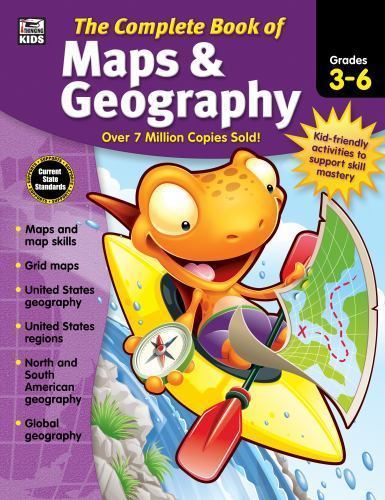 Complete Book of Maps and Geography Workbook, Global Geography for Kids Grades 3