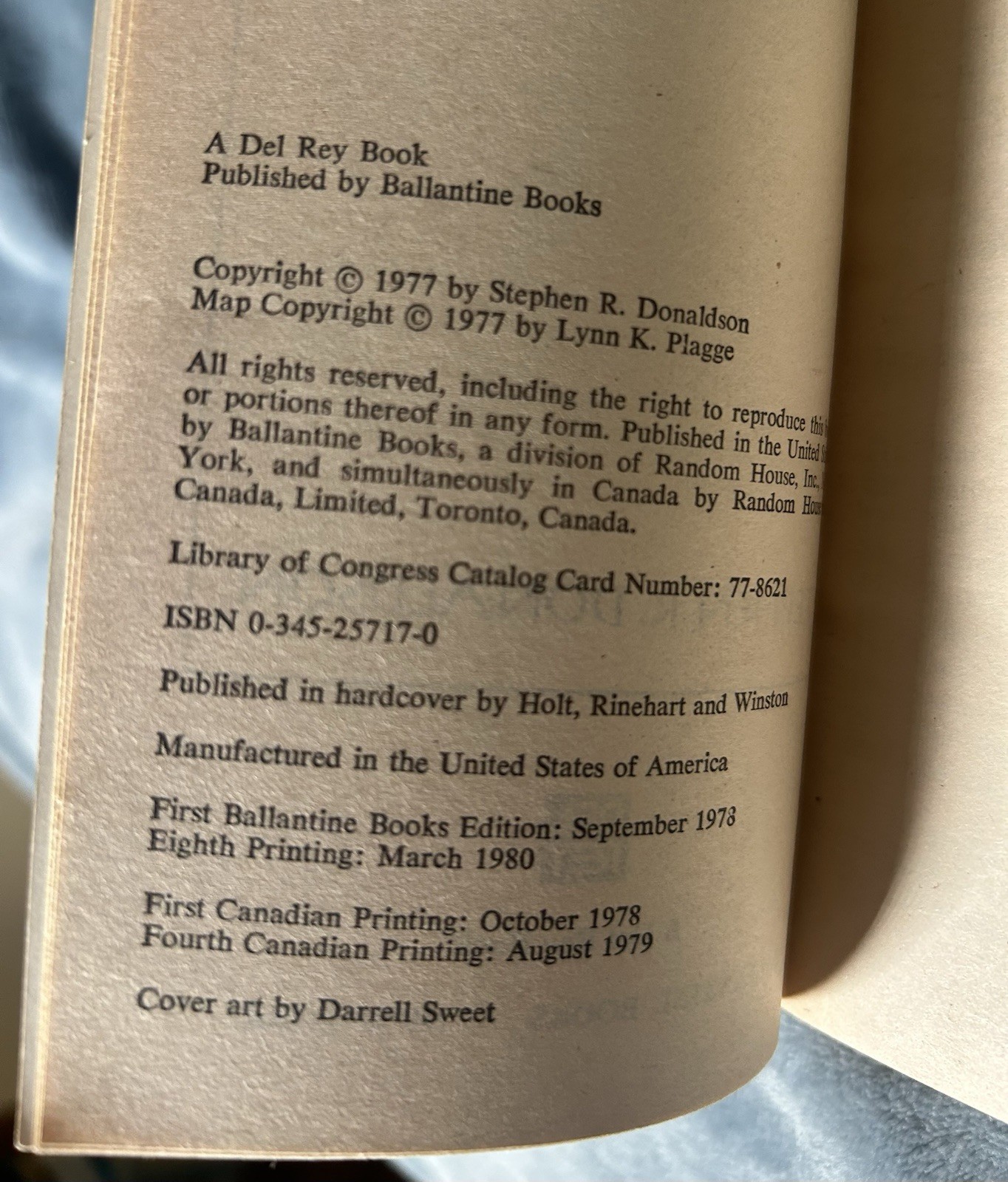 Chronicles of Thomas Covenant the Unbeliever 3 Vol.Box Set By Stephen Donaldson