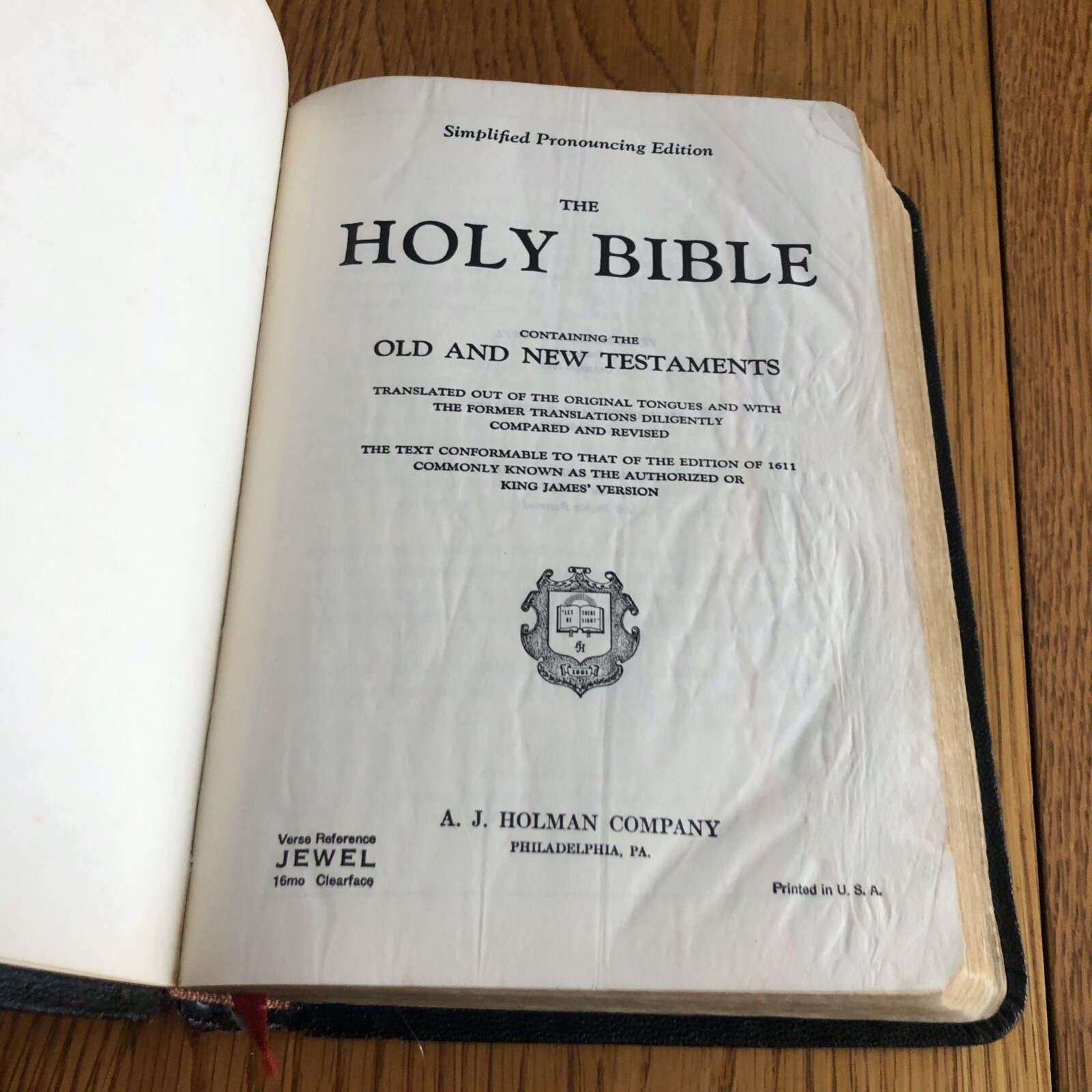 Holy Bible References Concordance Genuine Morocco Leather Black 1949