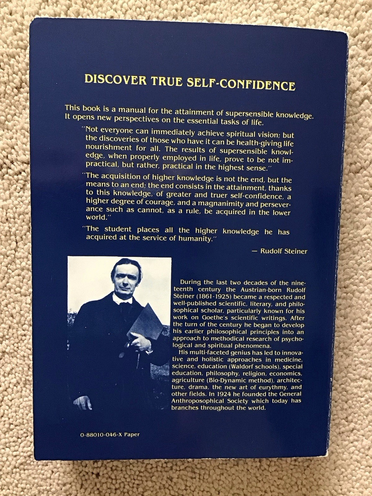 KNOWLEDGE OF THE HIGHER WORLDS AND ITS ATTAINMENT by Rudolf Steiner c1947
