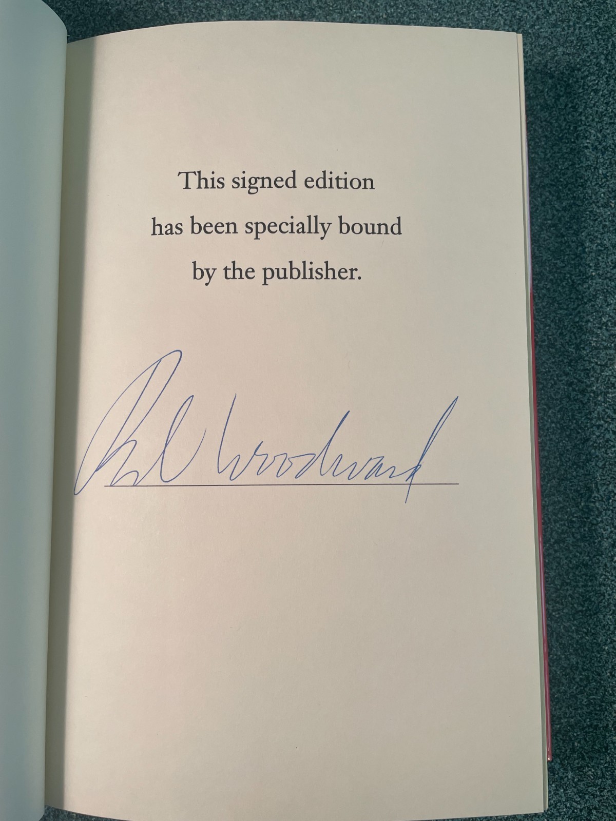 Rage (signed) by Bob Woodward autographed w/ dust jacket Donald Trump