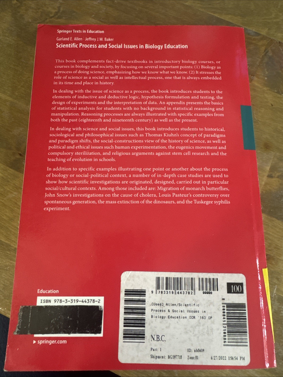 Scientific Process And Social Issues In Biology Education