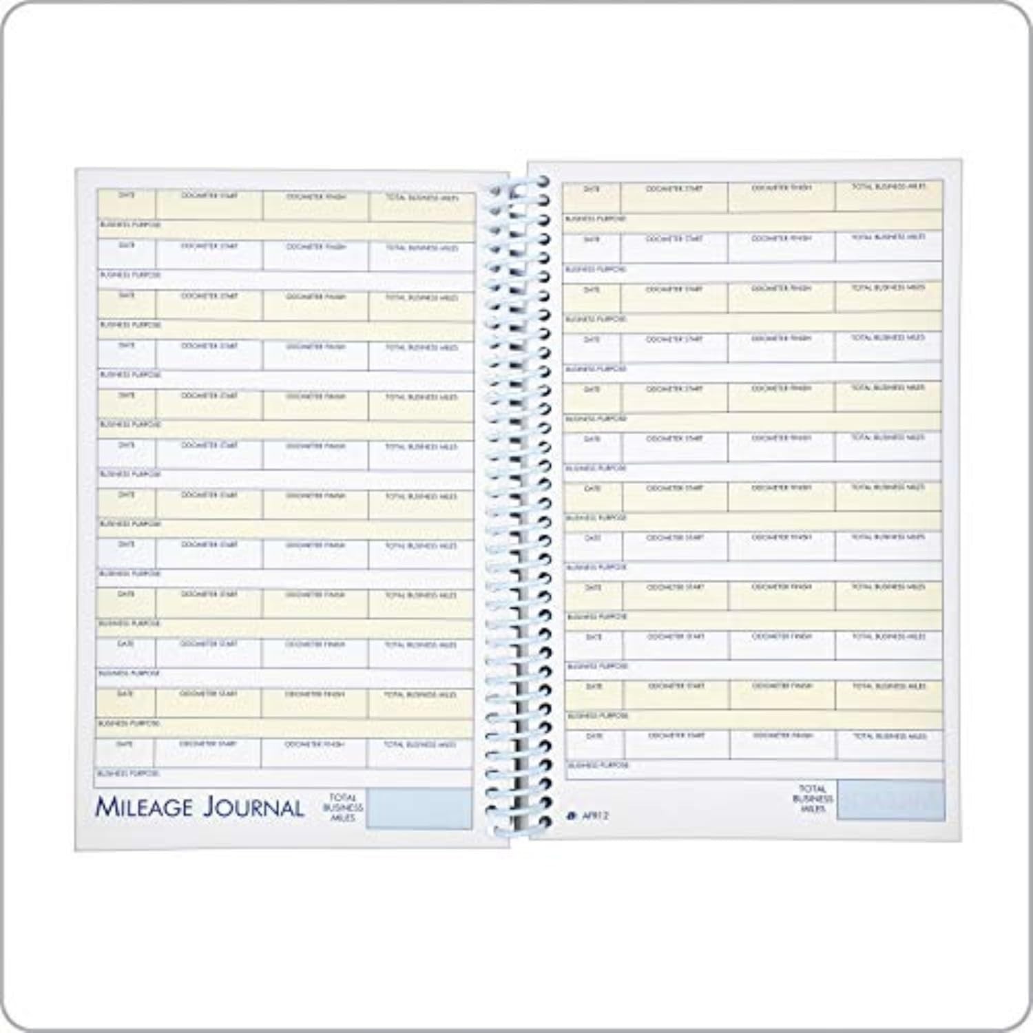 Compact Mileage Entry Journal with 588 Logs & Summary Pages – Fits in Glove Box