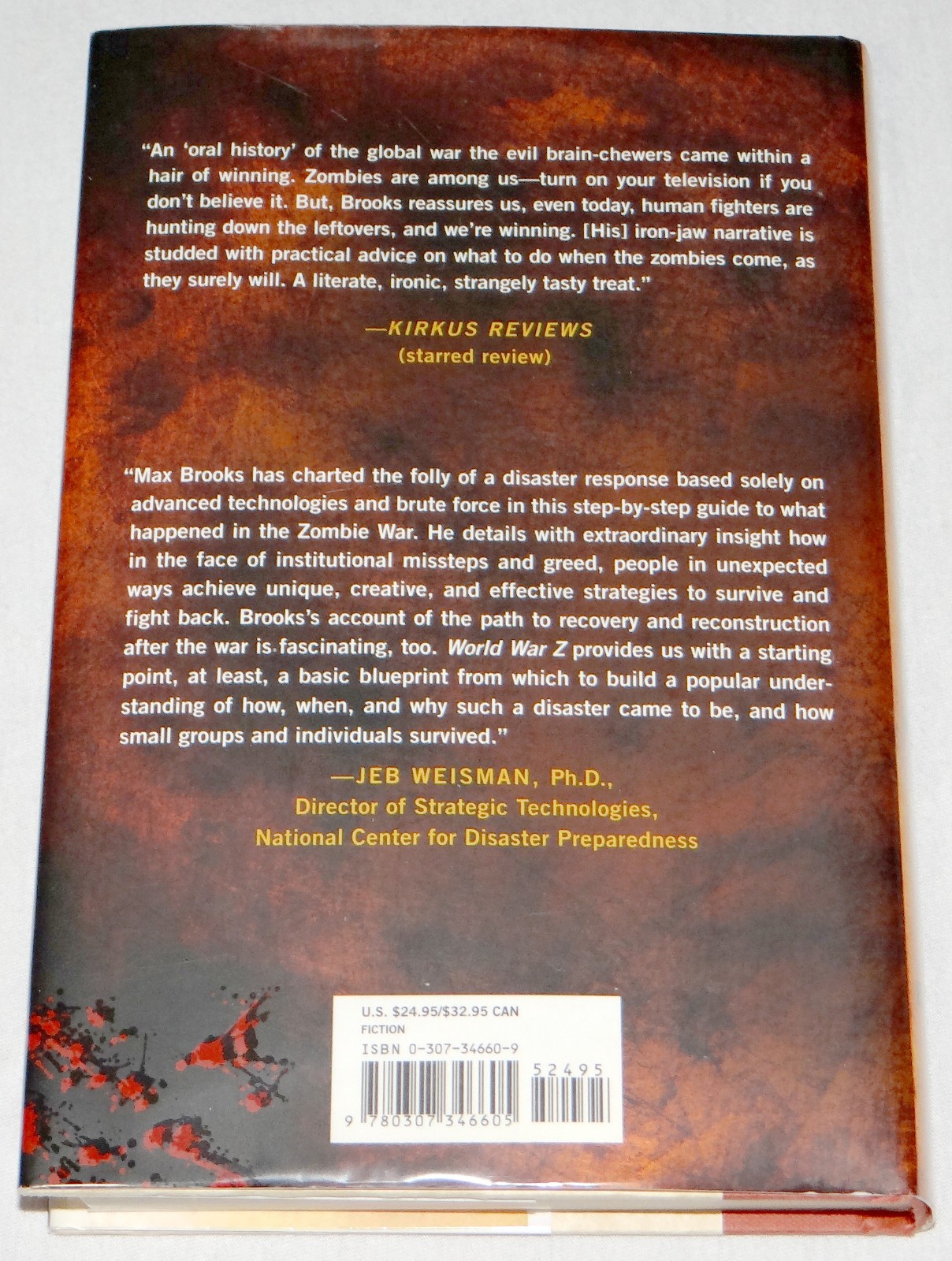 Max Brooks SIGNED INSCRIBED World War Z Hardcover 1st Edition 1st Print VG