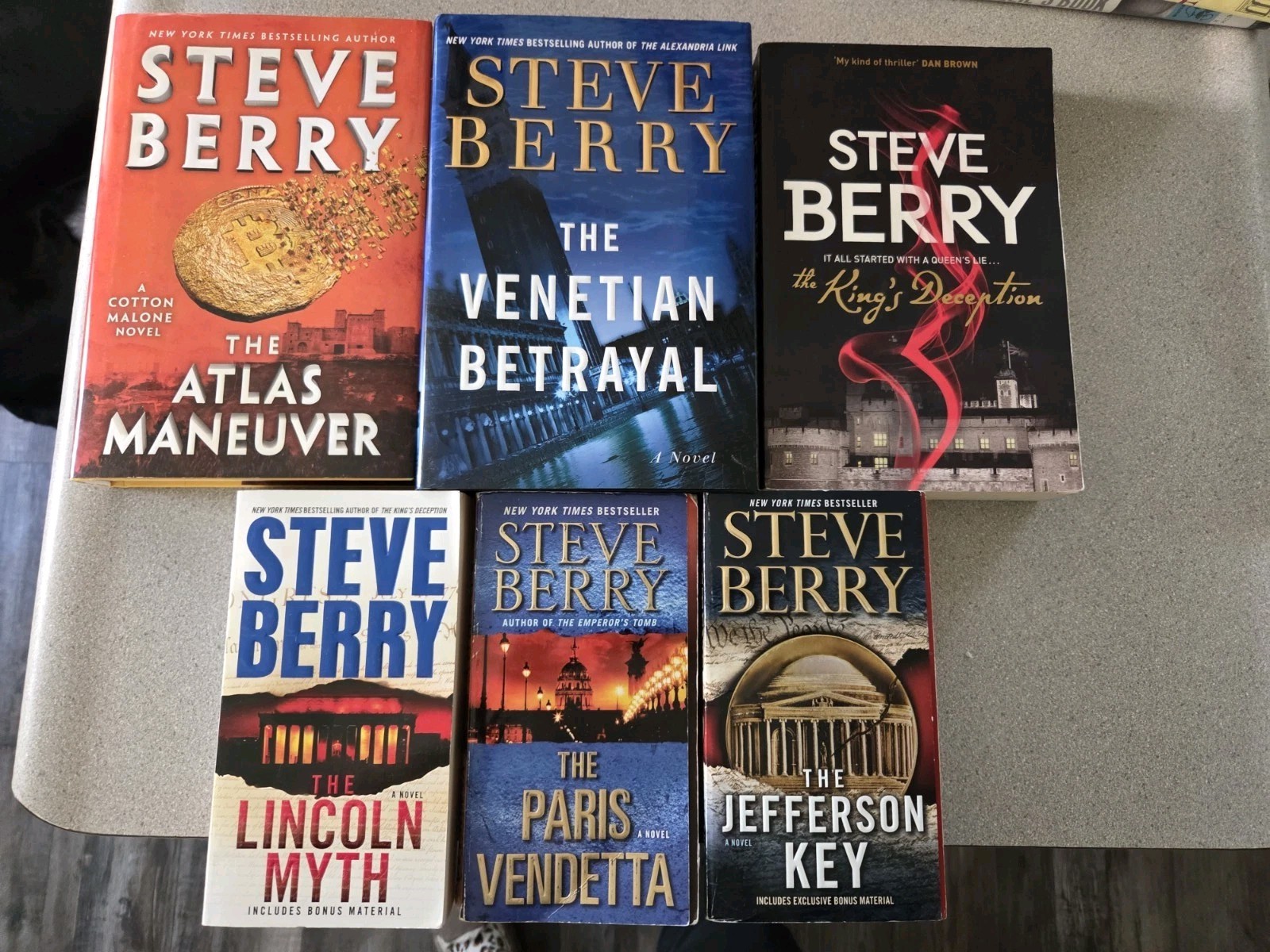 Steve Berry Lot Of 6 Mystery Thriller Lot Of 6 HC & PB