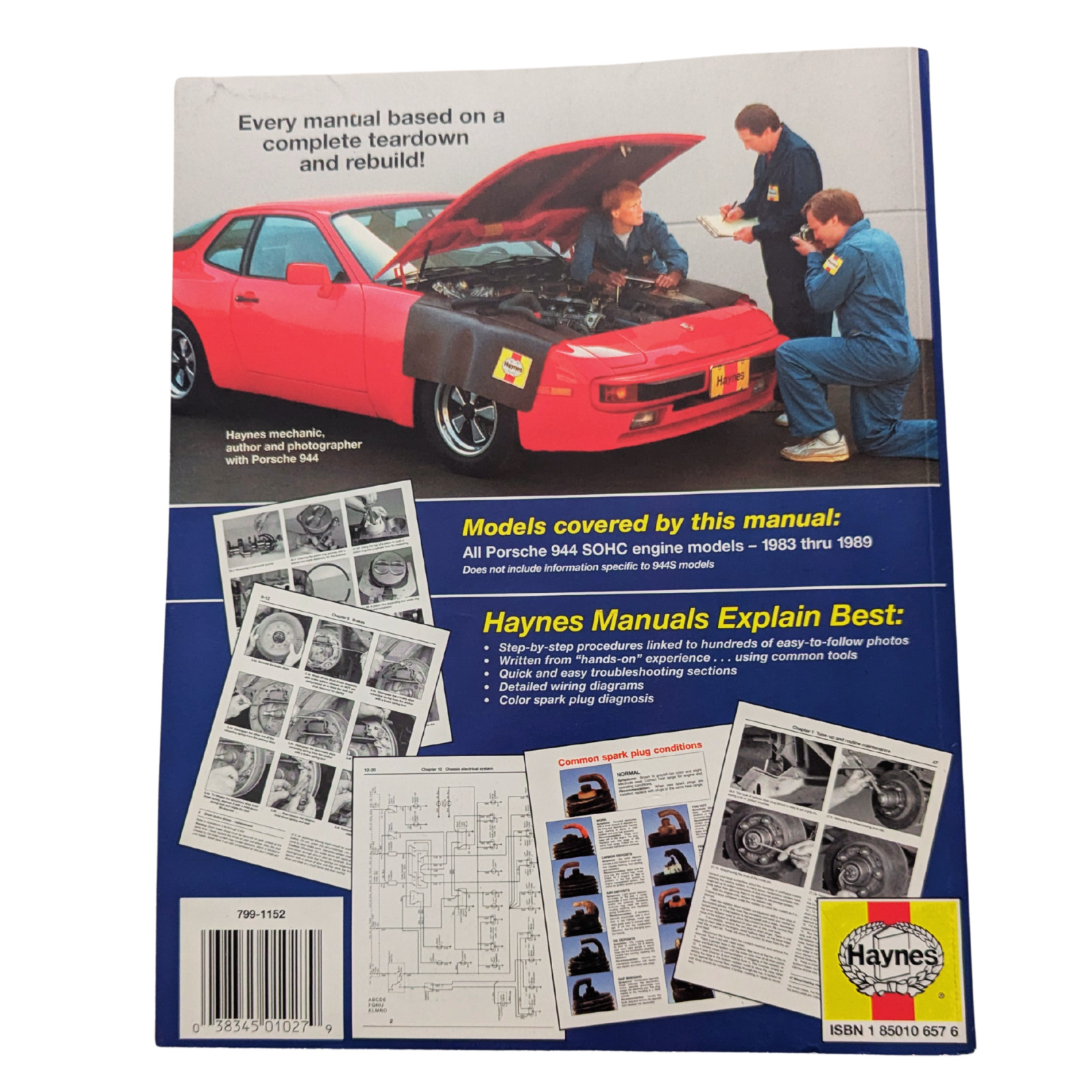 PROSCHE 944 – 1983 THRU 1989 Haynes Repair Manual 80035 – All SOHC Engine Models