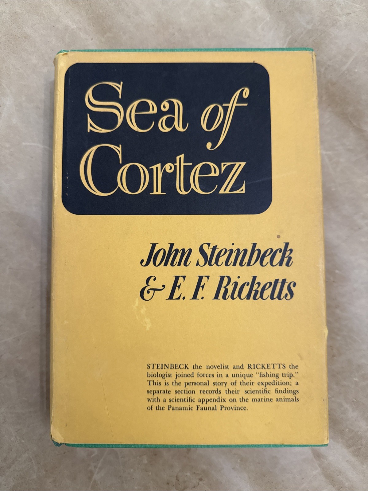 1971 THE SEA OF CORTEZ: JOURNAL OF TRAVEL/RESEARCH, Steinbeck, Ricketts HCDJ