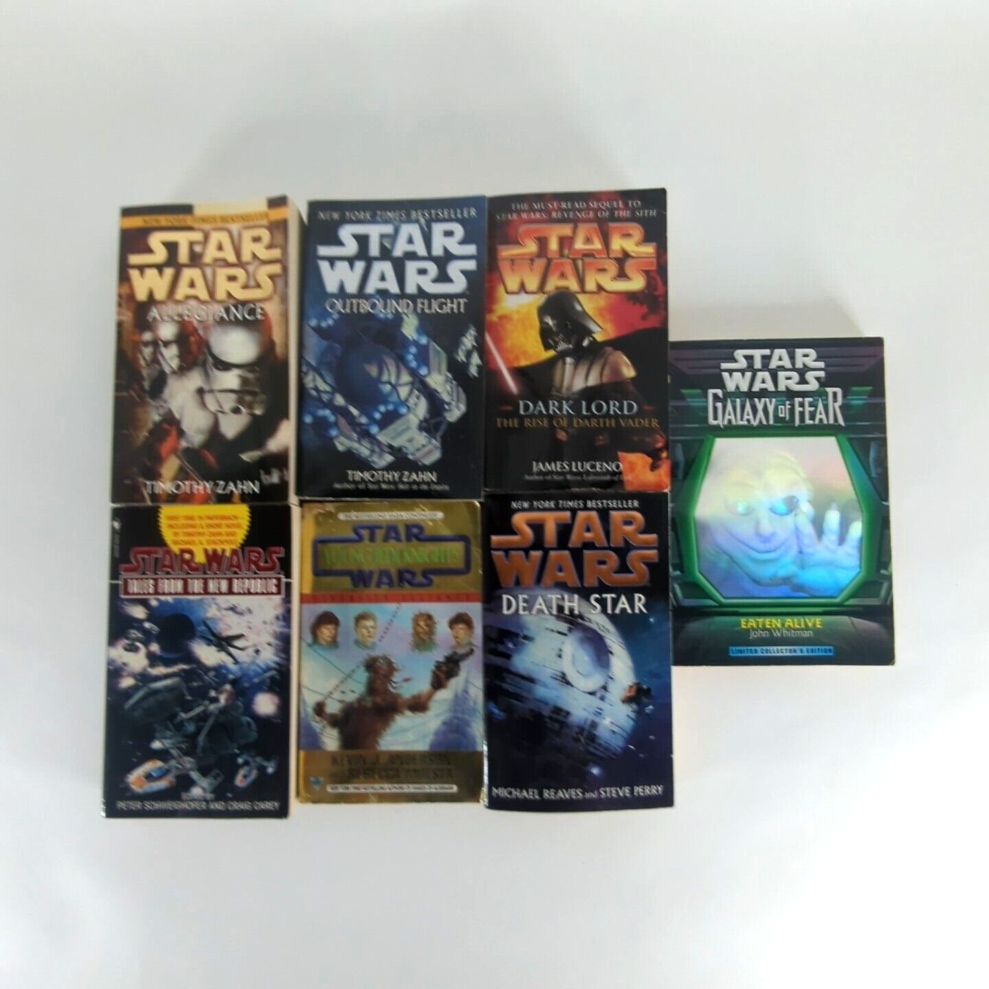 Star Wars Book Lot of 7 Paperback Novels Mixed Series 1990s Early 2000s Used
