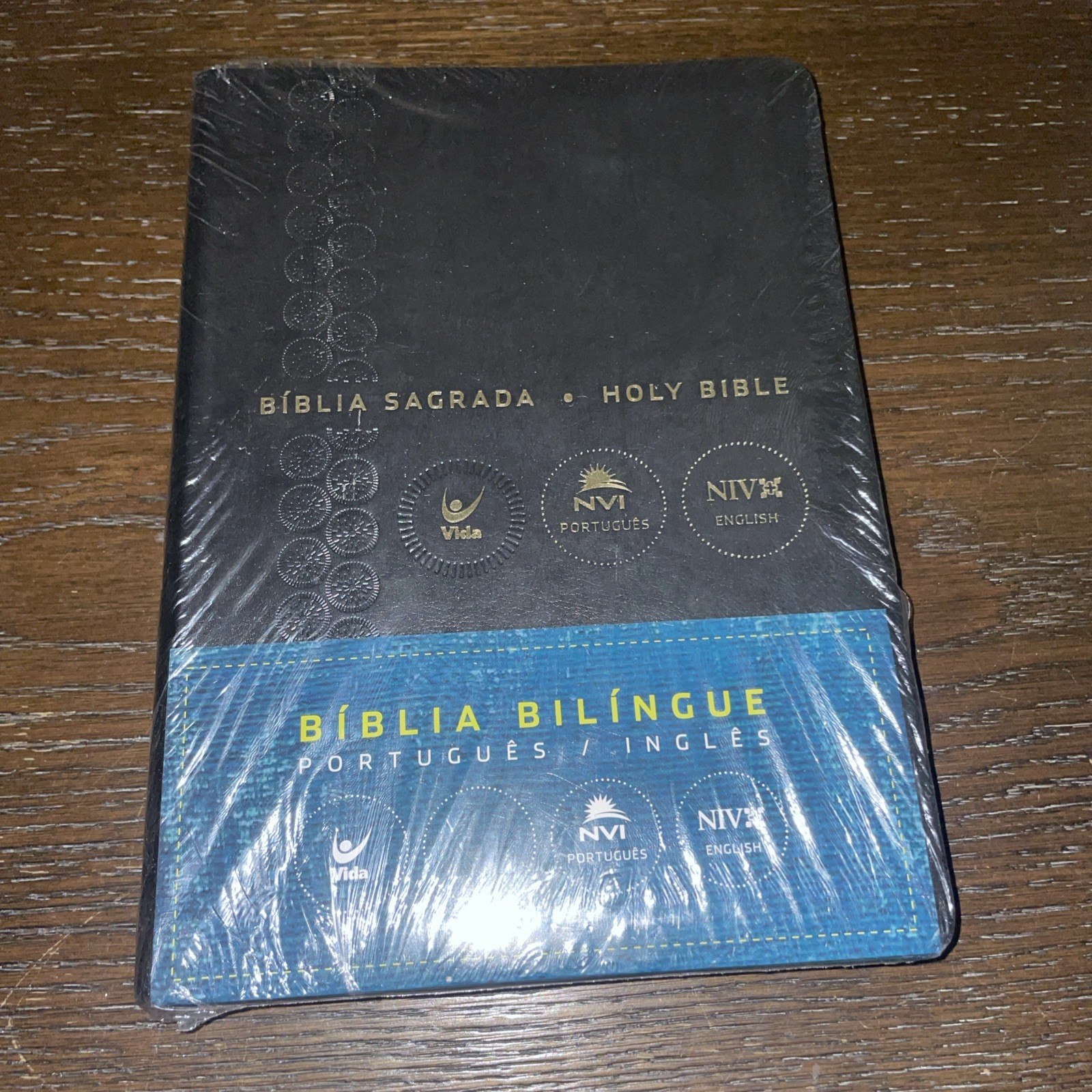 NIV BIBLE BIBLIA BILINGUAL ENGLISH/PORTUGUESE NIV Nova BLK Leather SEALED
