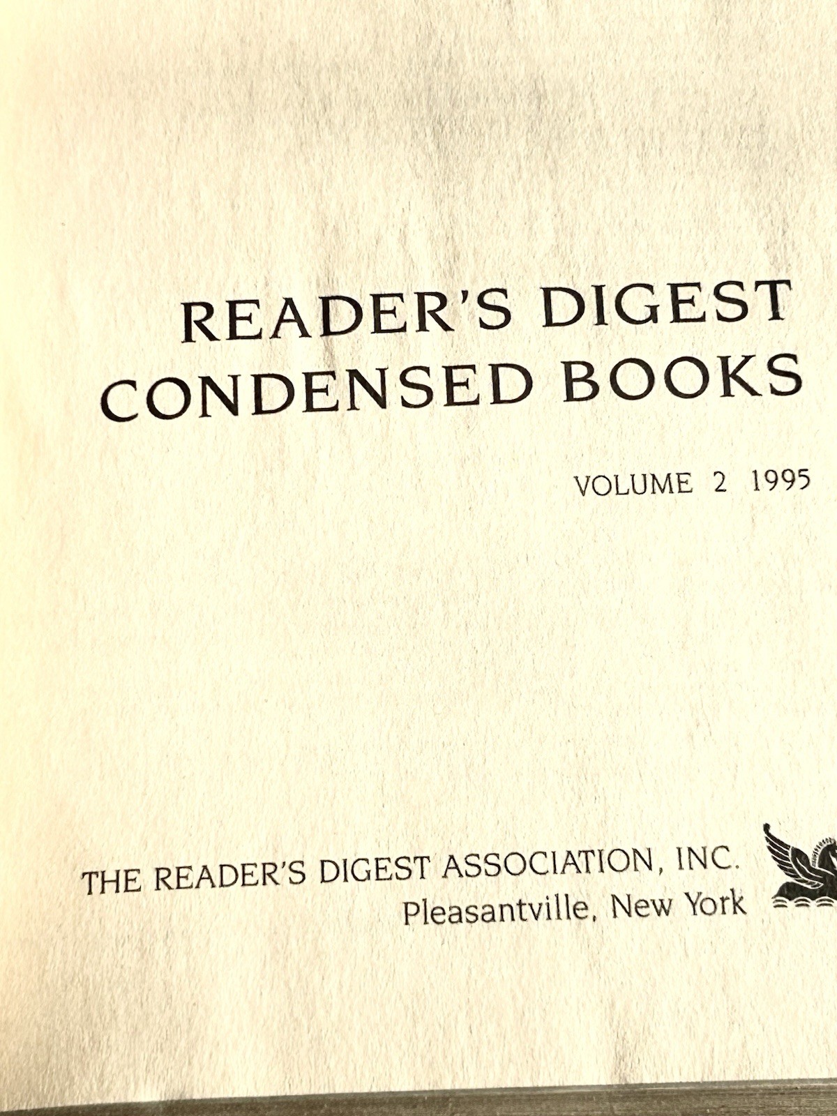 1995 Reader’s Digest Condensed Books – Volume 2 Hardcover – Issue #218