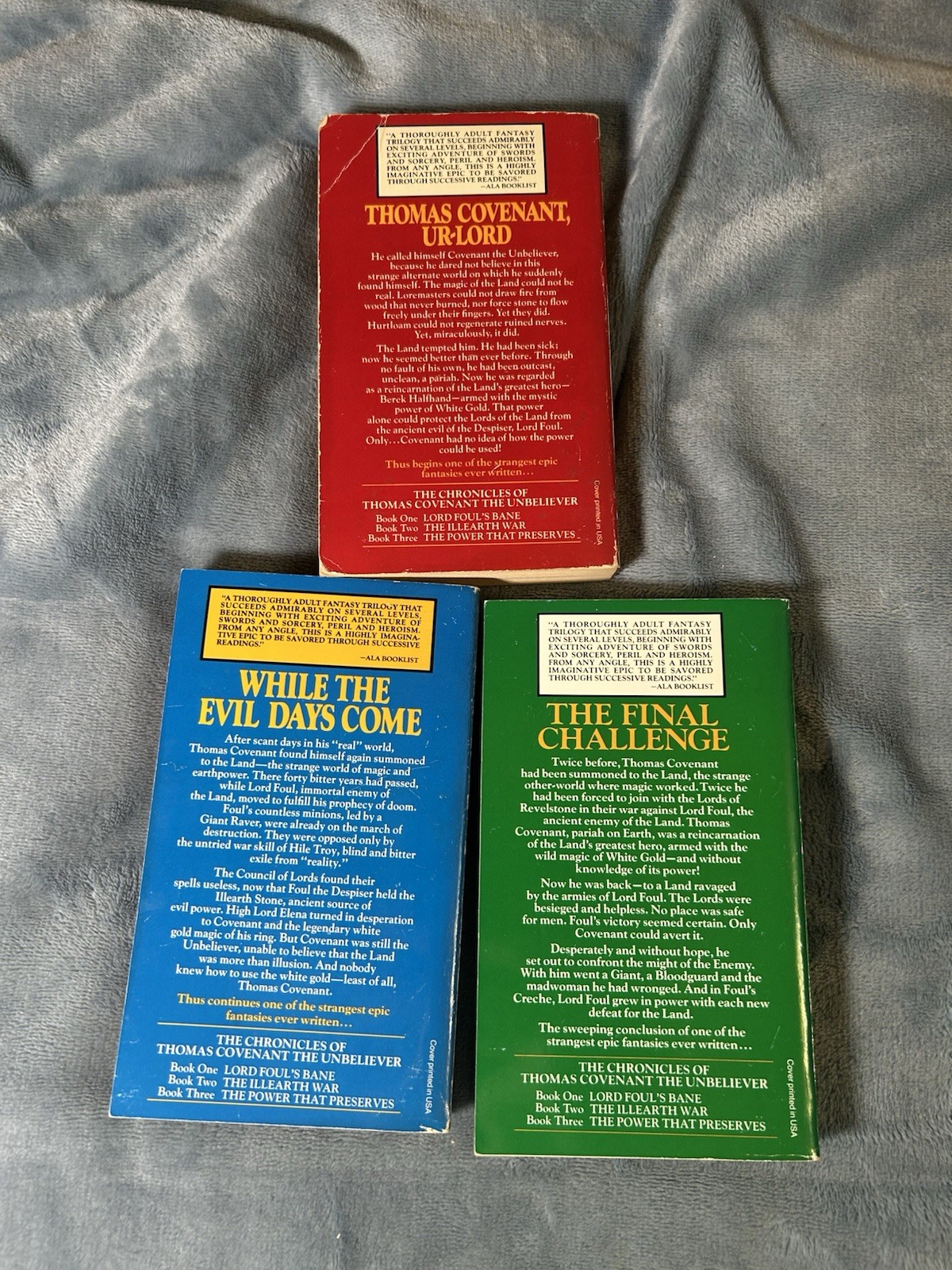 Chronicles of Thomas Covenant the Unbeliever 3 Vol.Box Set By Stephen Donaldson