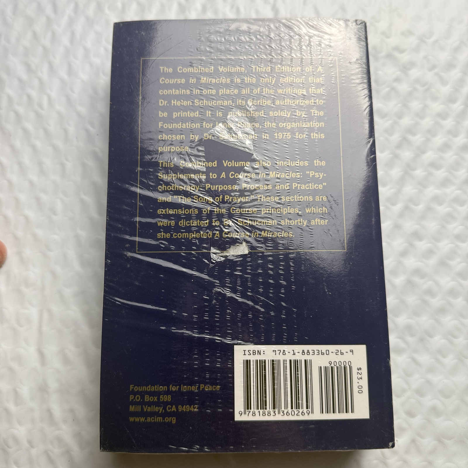 Course in Miracles Schucman Foundation PB 3rd Spirituality Acim Self Study Inner