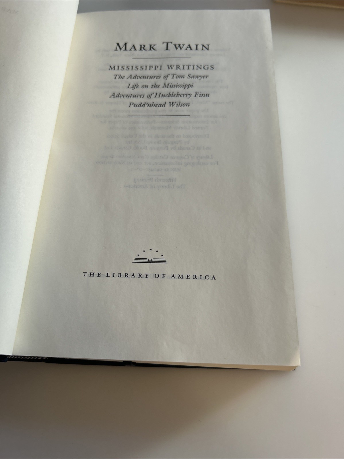 Mark Twain Mississippi Writings Library of America Edition 1982 w/slipcase abis