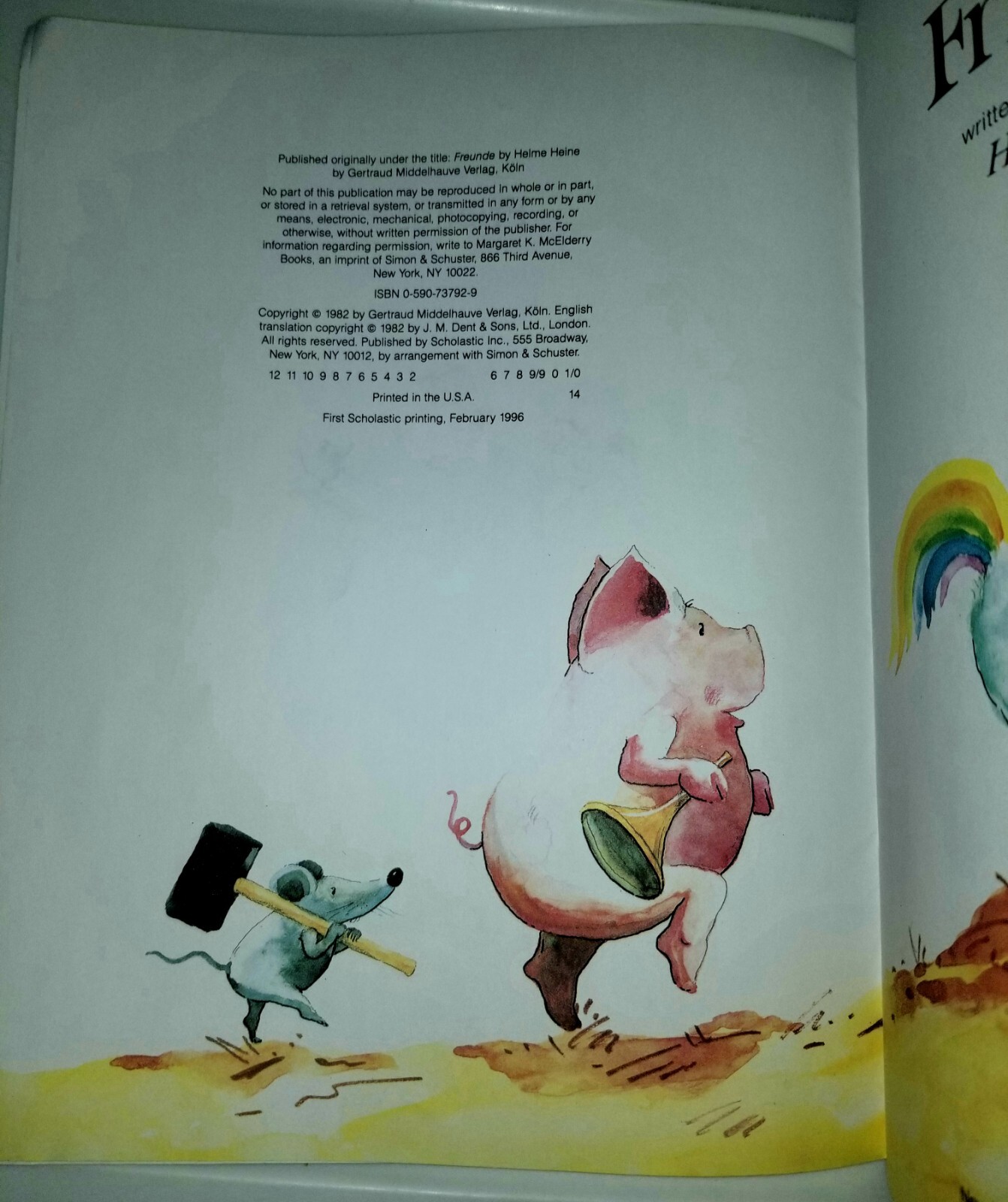 Friends. A Picture Book by Helme Heine.