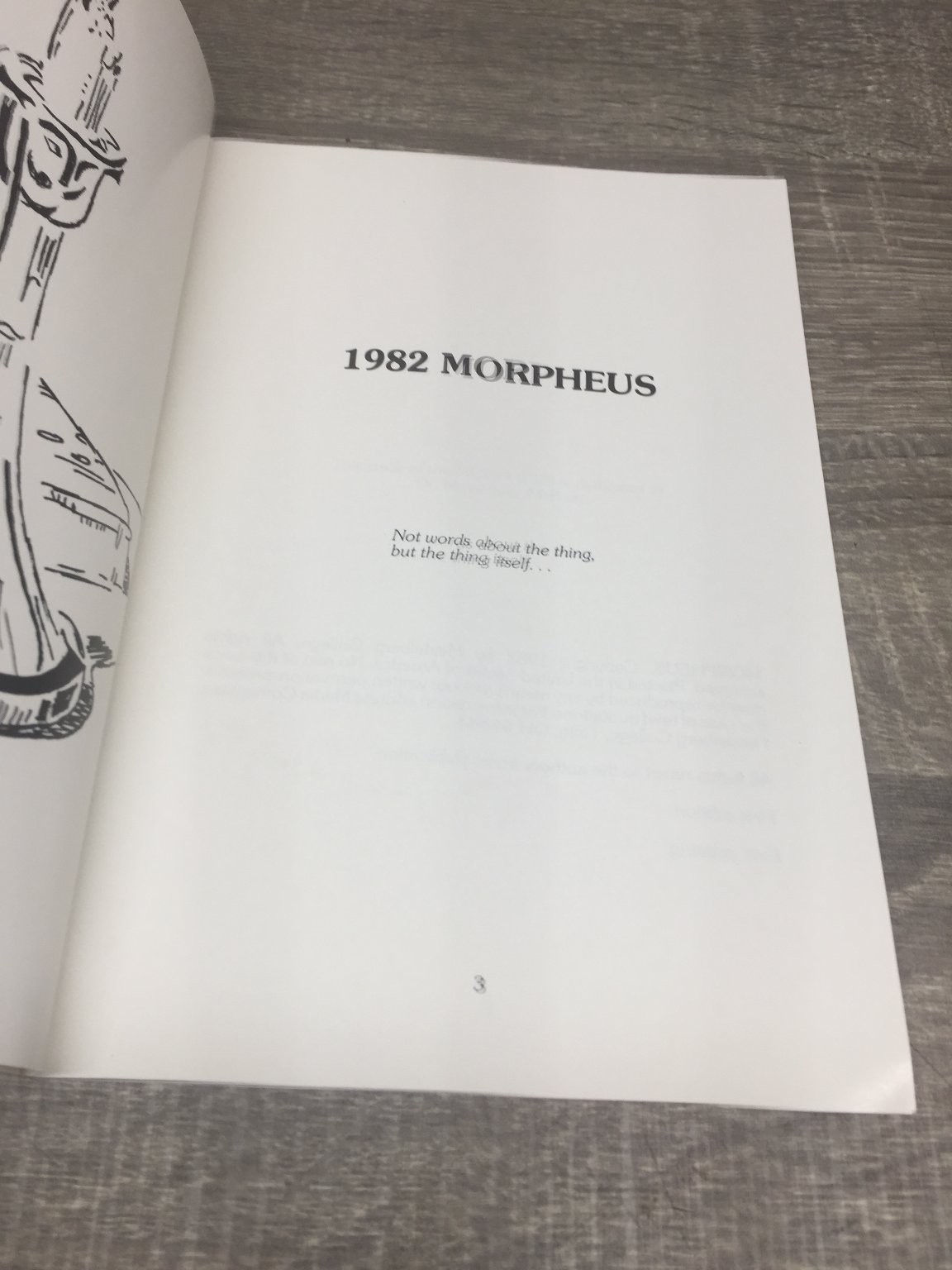 Morpheus 1982 Heidelberg College First Edition First Printing Literary Magazine