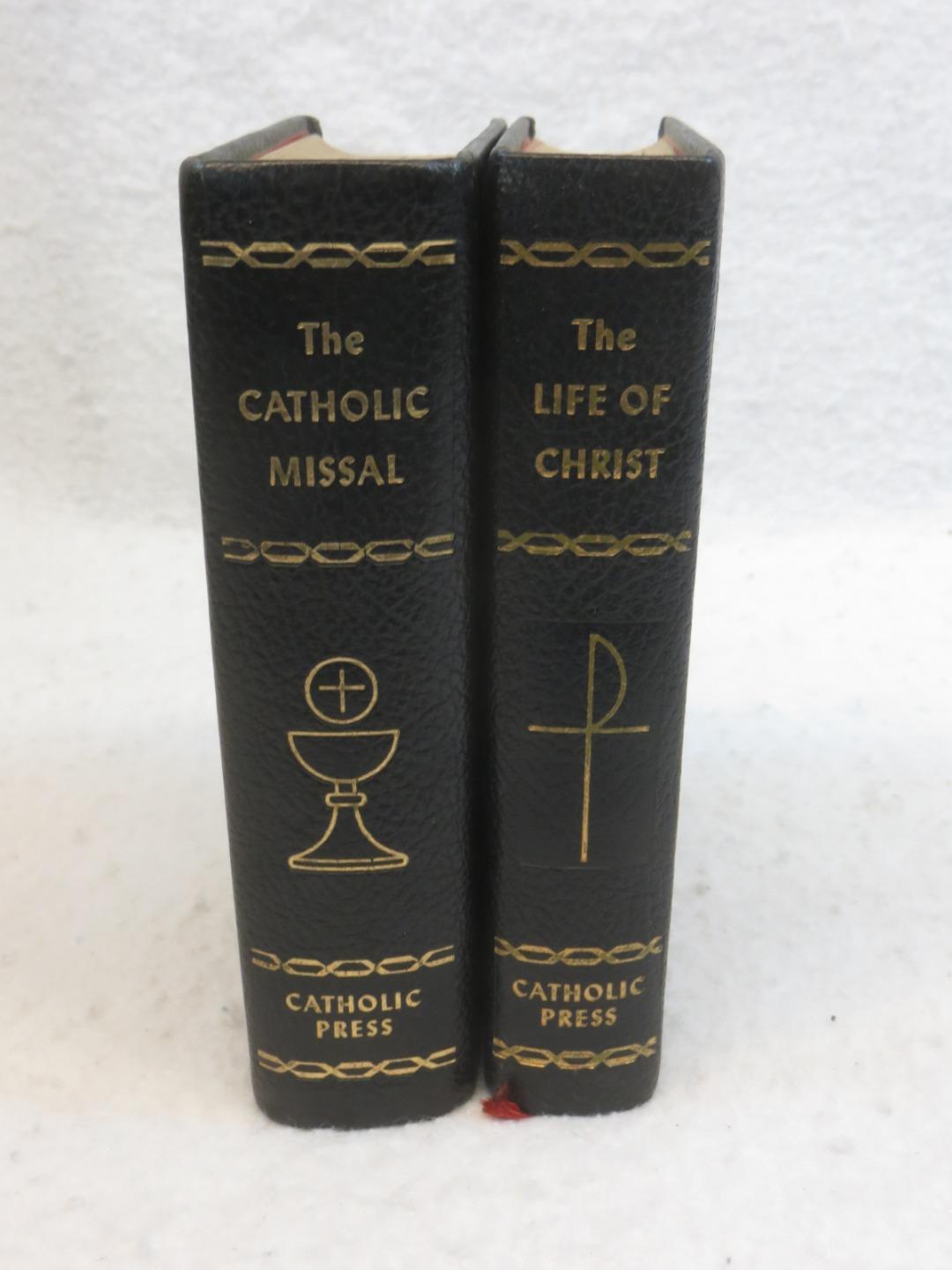 Lot 2 THE LIFE OF CHRIST & THE CATHOLIC MISSAL 1958 The Catholic Press Leather