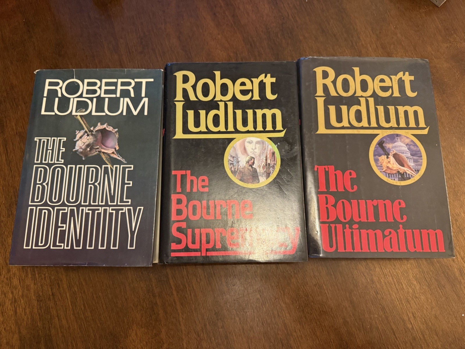 BOURNE TRILOGY Book lot of 3 BOURNE Identity, Ultimatum, Supremacy HCDJ