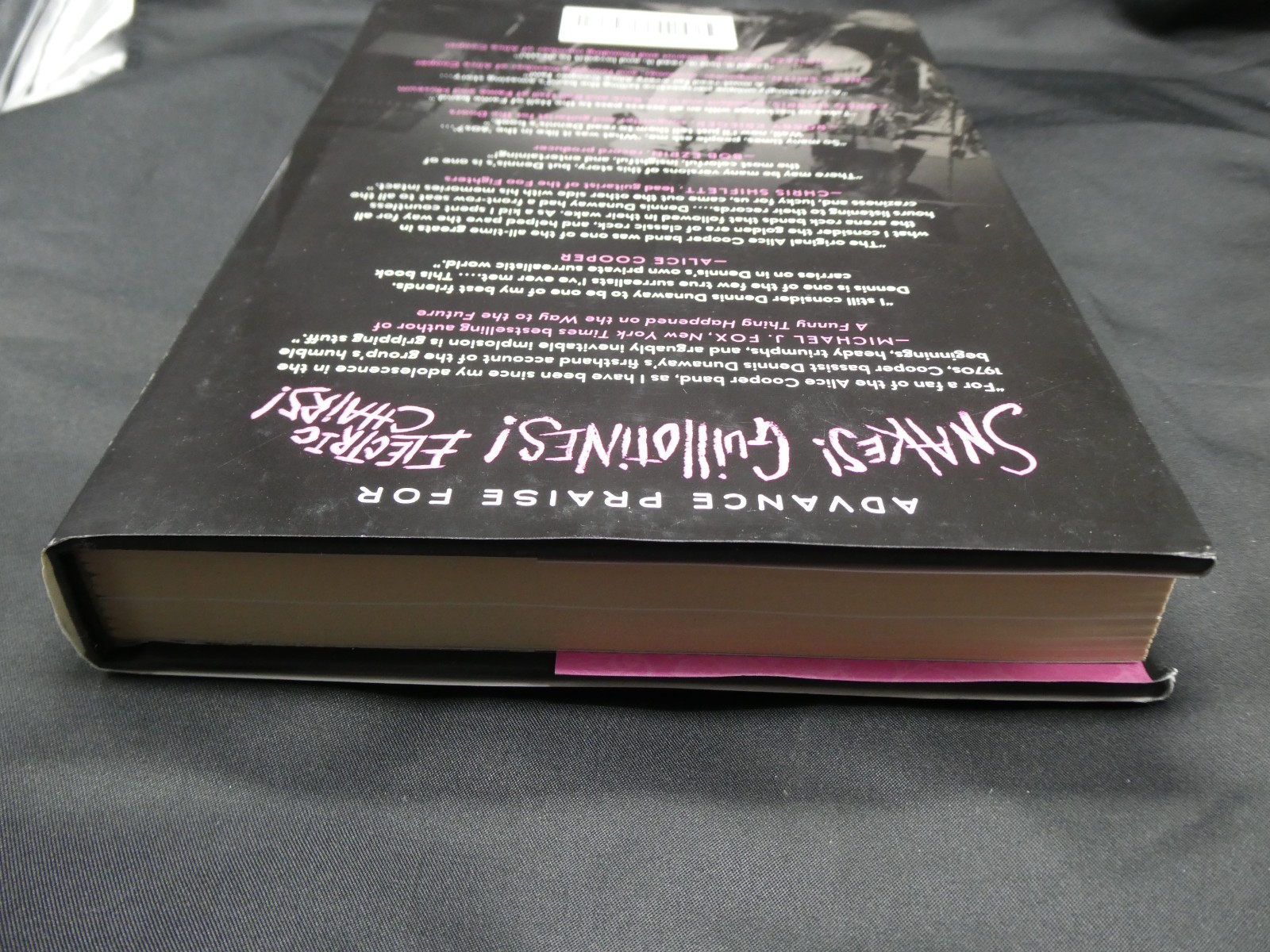 Dennis Dunaway Signed Snakes Guillotines Alice Cooper Hardback Book JSA #M65111