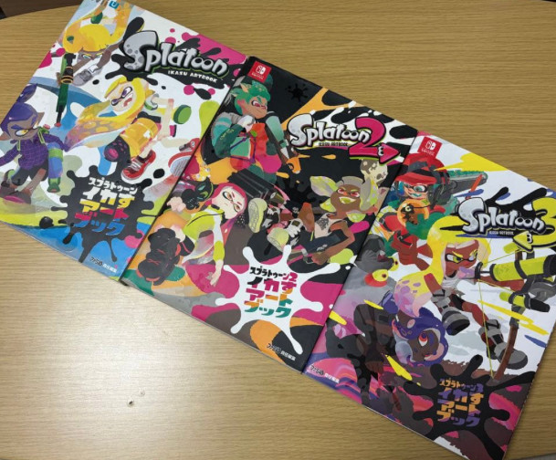 Splatoon Ikasu Art Book Set of 3 Vol.1-3 Nintendo Illustration Japan Game