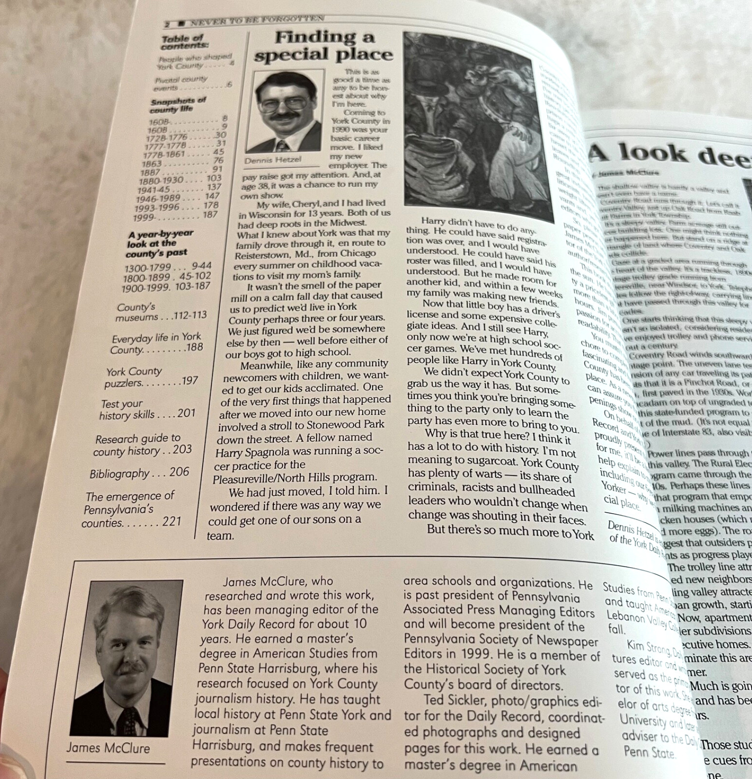 York Daily Record: Never To Be Forgotten SIGNED INSCRIBED book of York Co PA