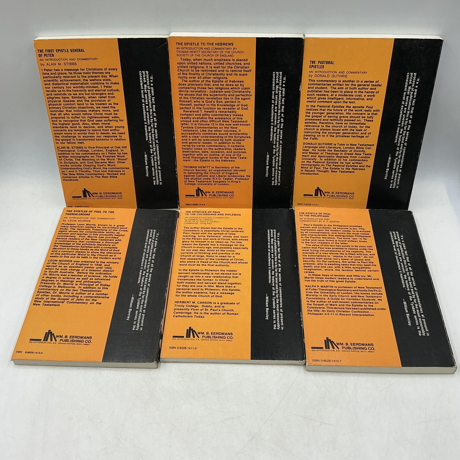 Vintage Tyndale New Testament Commentaries Set PB 1-20 Missing 16 &18 Eerdmans