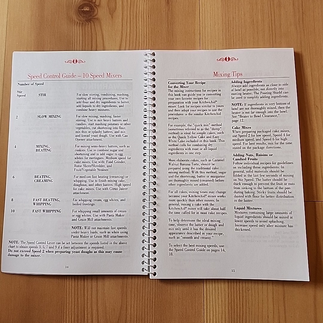 KitchenAid Stand Mixer Instructions and Recipes 9704323 – 83 Pages Spiral Bound