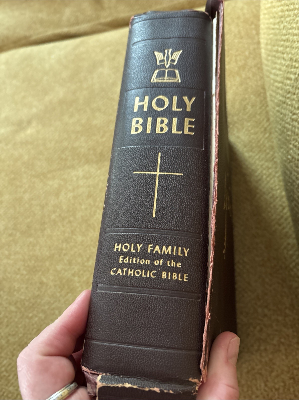 The Catholic Press Holy Family Edition of the Holy Bible 1950 Printed USA – EUC