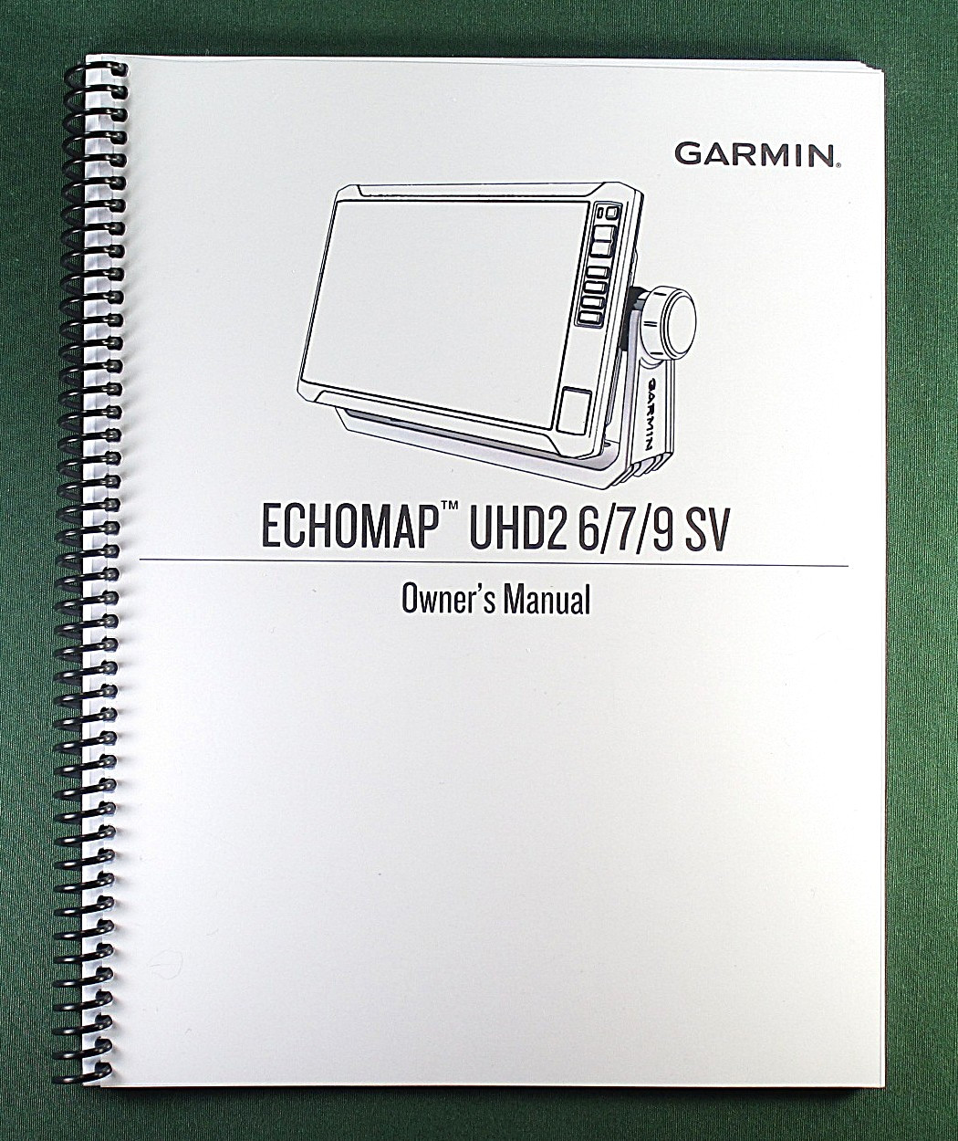 Garmin Echomap UHD2 73sv Owner’s Manual: Full Color 180 Pages & Clear Covers
