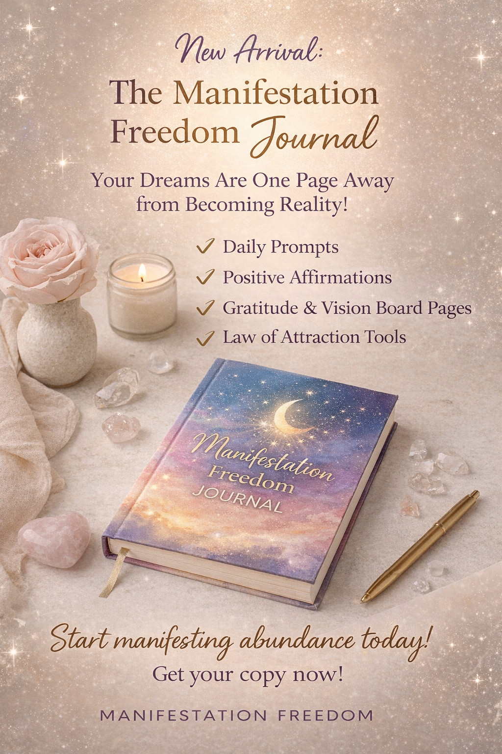 Manifestation Freedom Journal – 30 Days to Abundance, Clarity, and Alignment