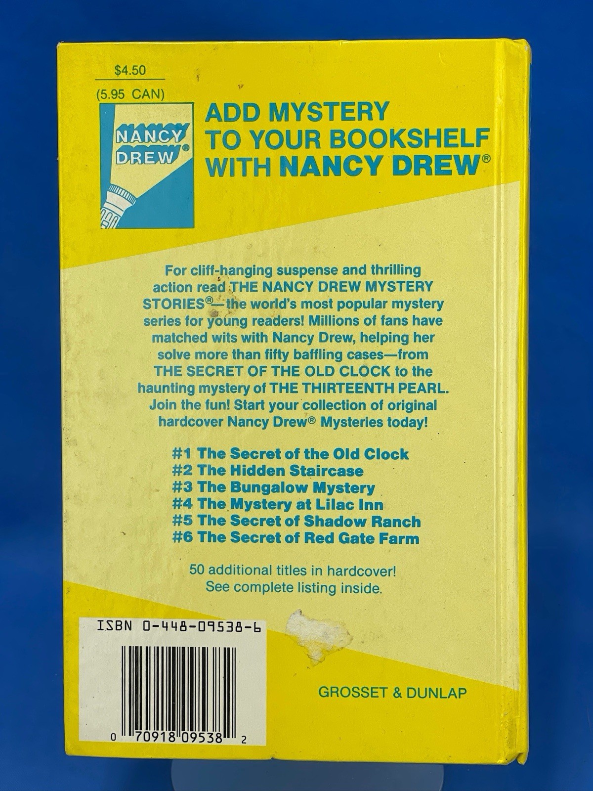 Nancy Drew Mystery Book Lot – Yellow Spine HC – 7 Books 2,3,8,9,14,35&38-Vintage