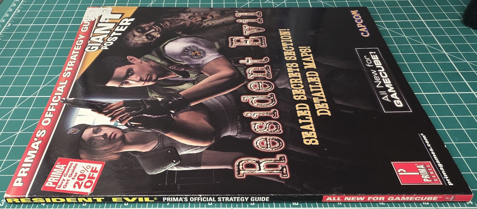 Resident Evil Prima’s Official Strategy Guide Nintendo GAMECUBE w/POSTER – RARE!