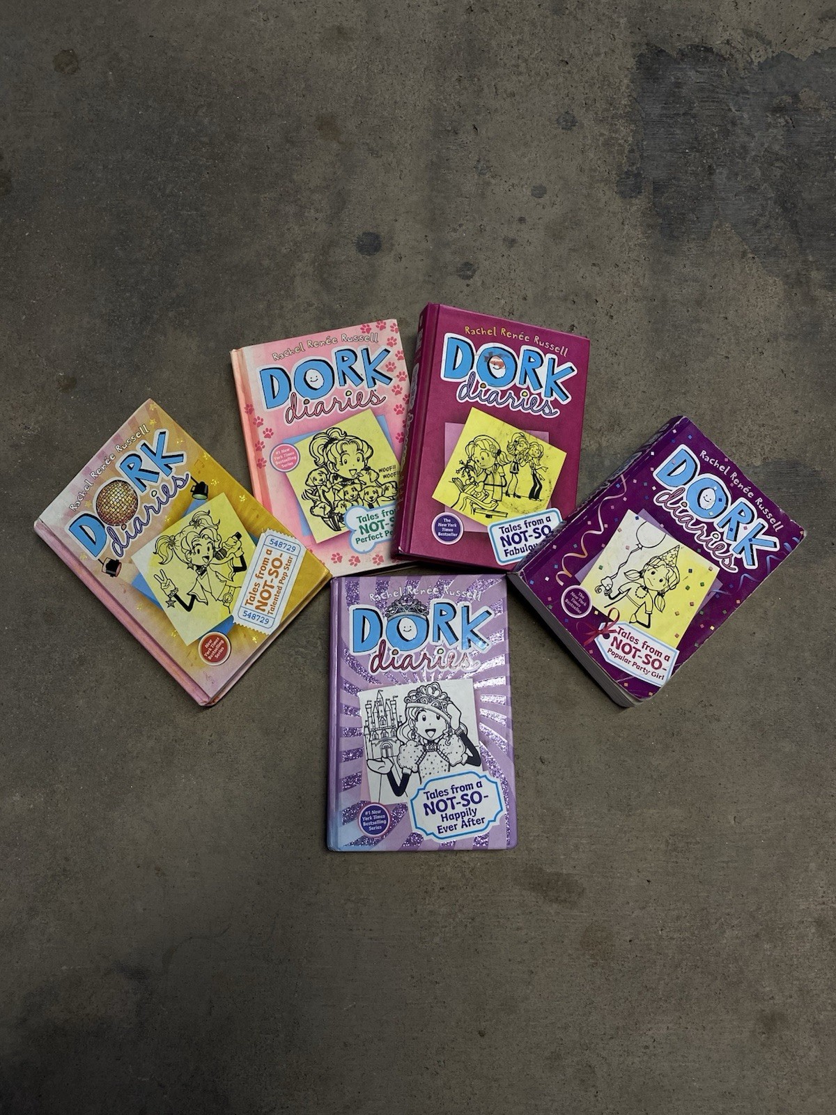 5 Book Lot Original Dork Diaries by Rachel Renée Russell Books 1 2 3 8 10 aladdi