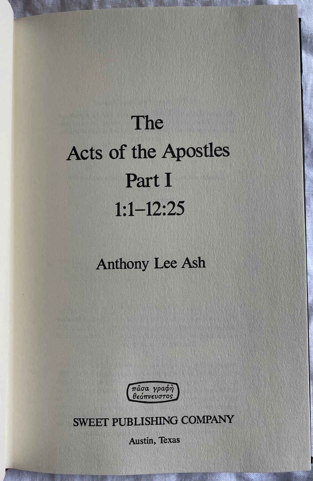 The Living Word Commentary ” The Acts Of The Apostles”