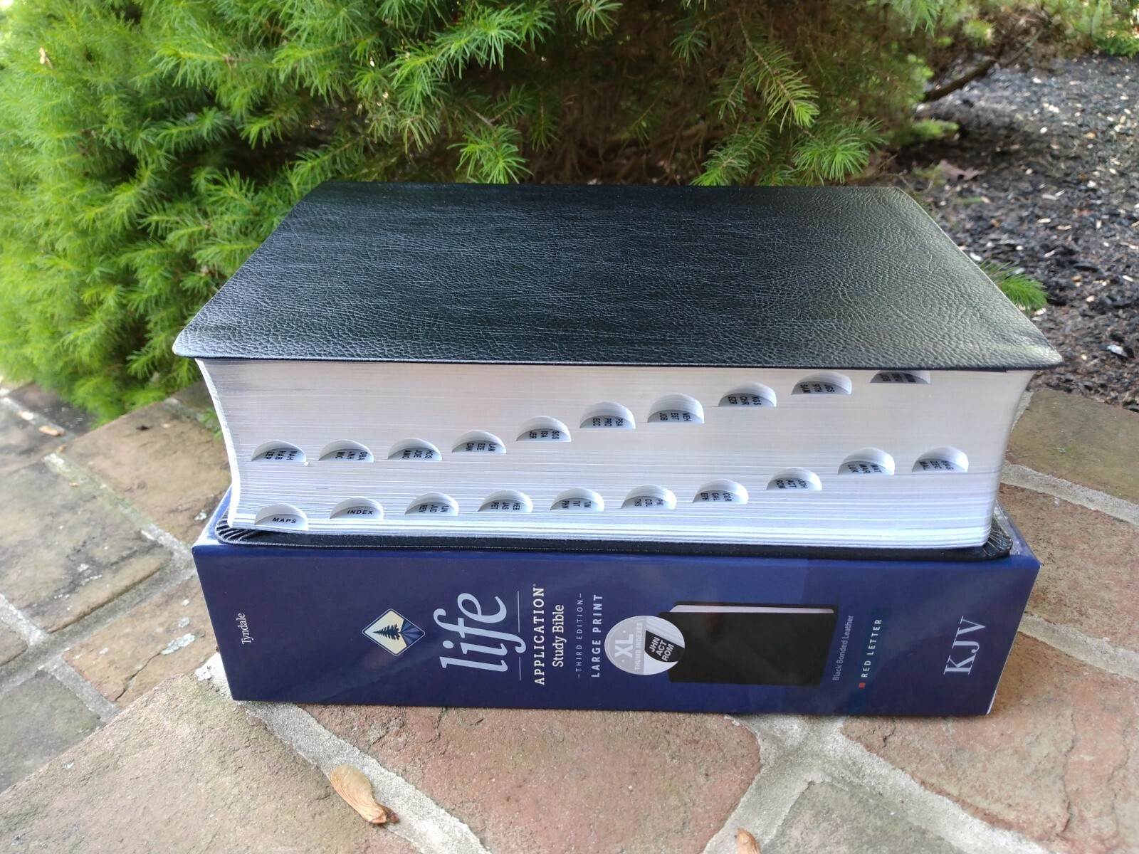 KJV Life Application Study Bible Third Edition LARGE PRINT Black Leather Indexed