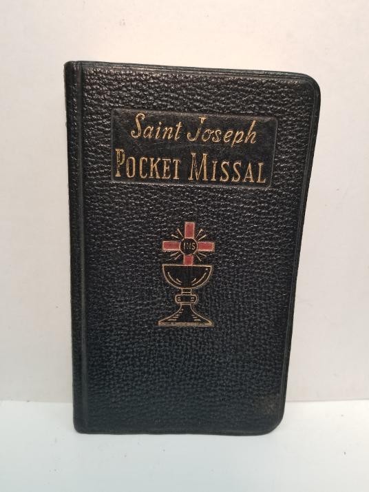 Saint Joseph Daily Missal 1961 Catholic Book Publishing Vintage vibrant colors