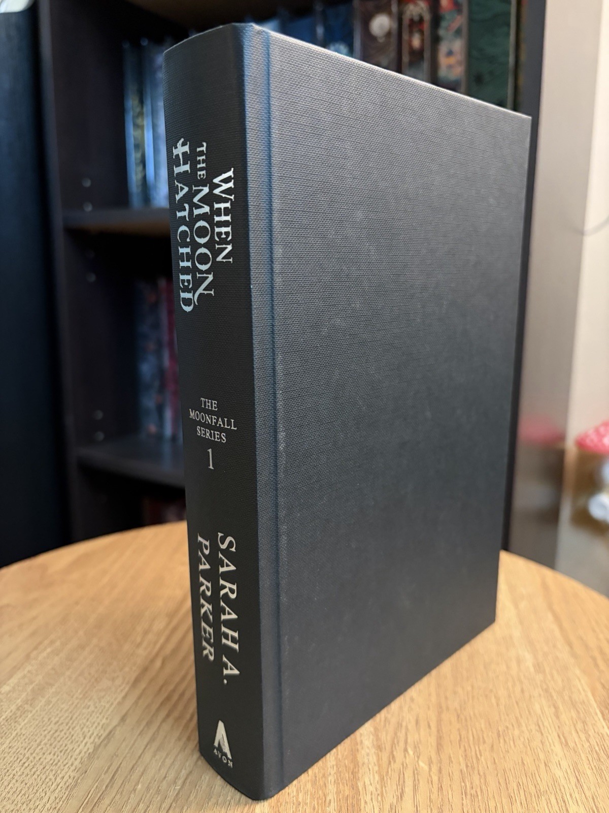 When The Moon Hatched by Sarah A. Parker Hardcover with Blue Sprayed Edges