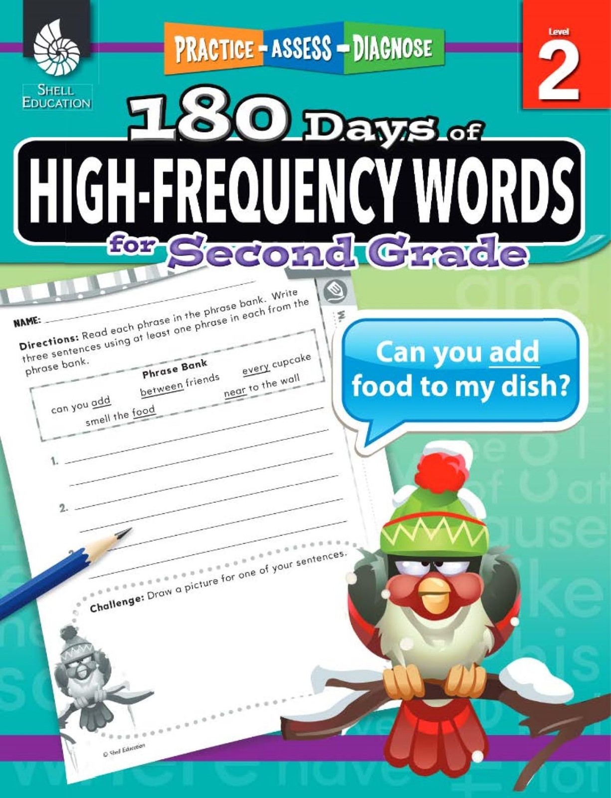 Shell Education 180 Days of High-Frequency Words for Second Grade