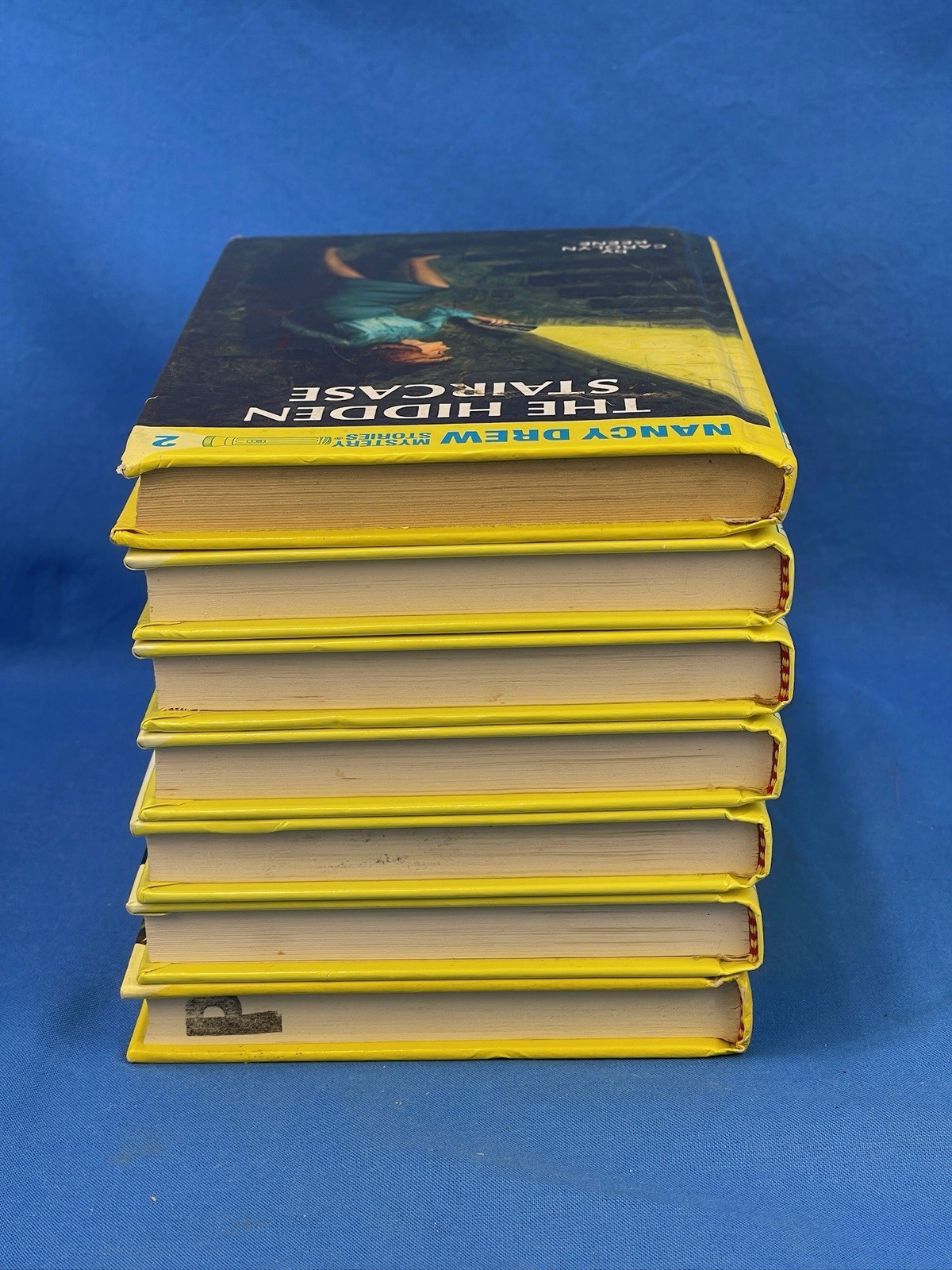 Nancy Drew Mystery Book Lot – Yellow Spine HC – 7 Books 2,3,8,9,14,35&38-Vintage