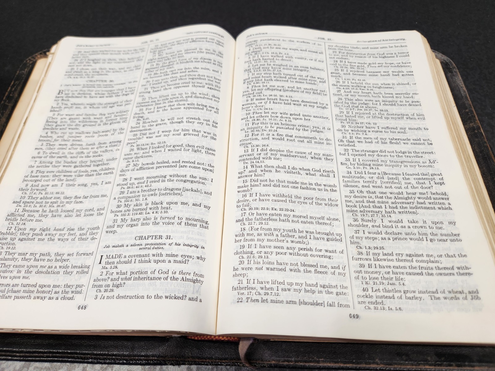 Dickson KJV New Analytical Indexed Bible Genuine Morocco Black Leather 1966