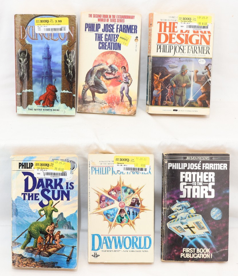 Vintage Lot of 6 Philip Jose Farmer Books, Paperback, No Duplicates, B645