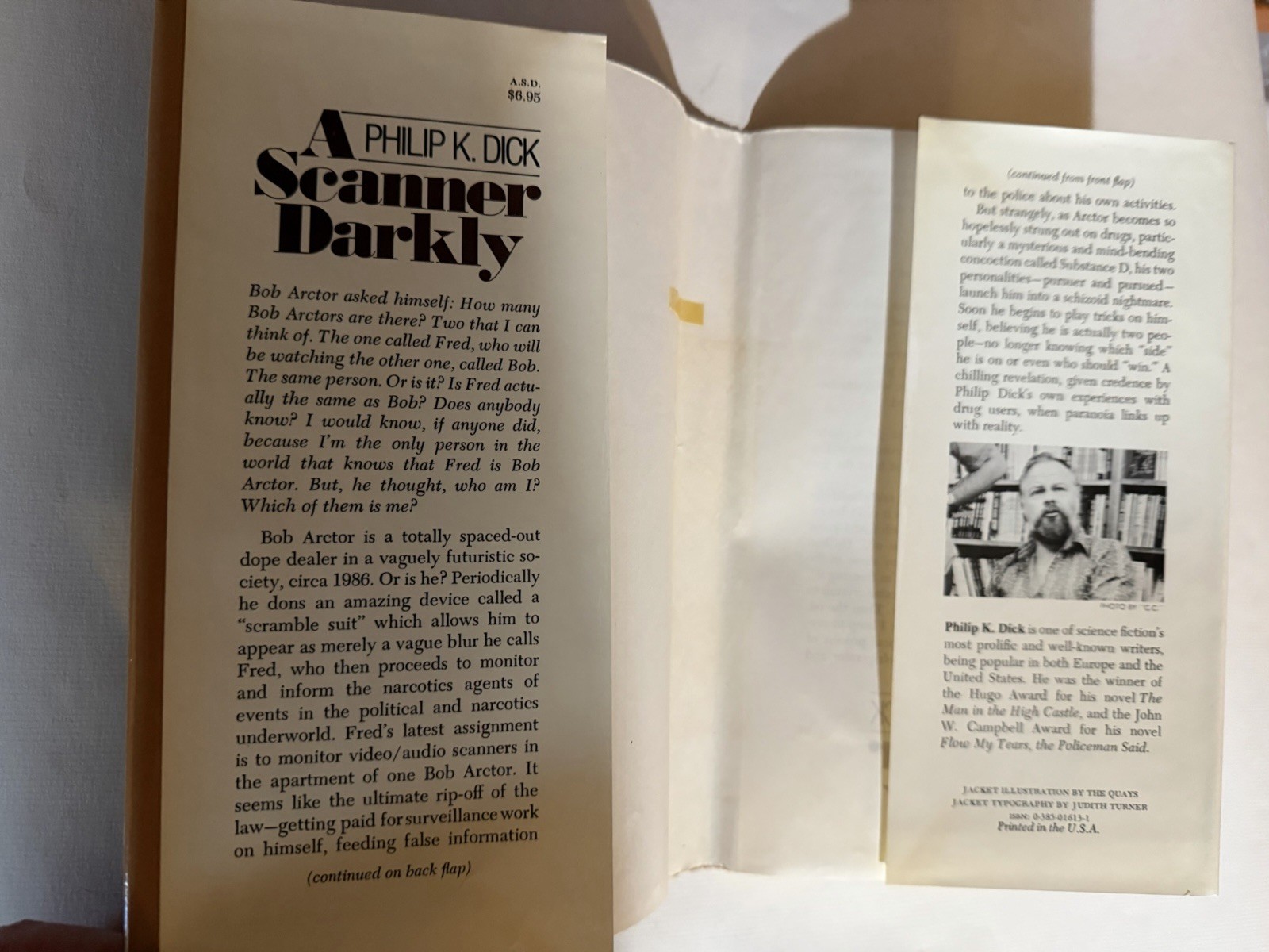 P K Dick A Scanner Darkly 1st ed 1st printing Doubleday 1977 Ex-Library VG