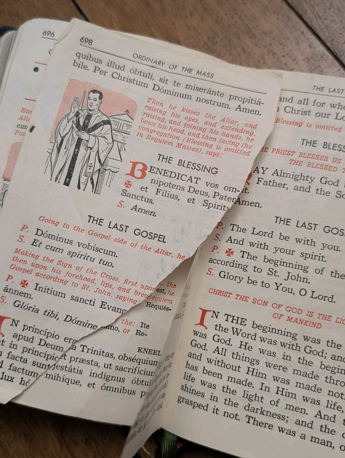 Saint Joseph Daily Missal Confraternity Version Catholic Prayer Leather 1959