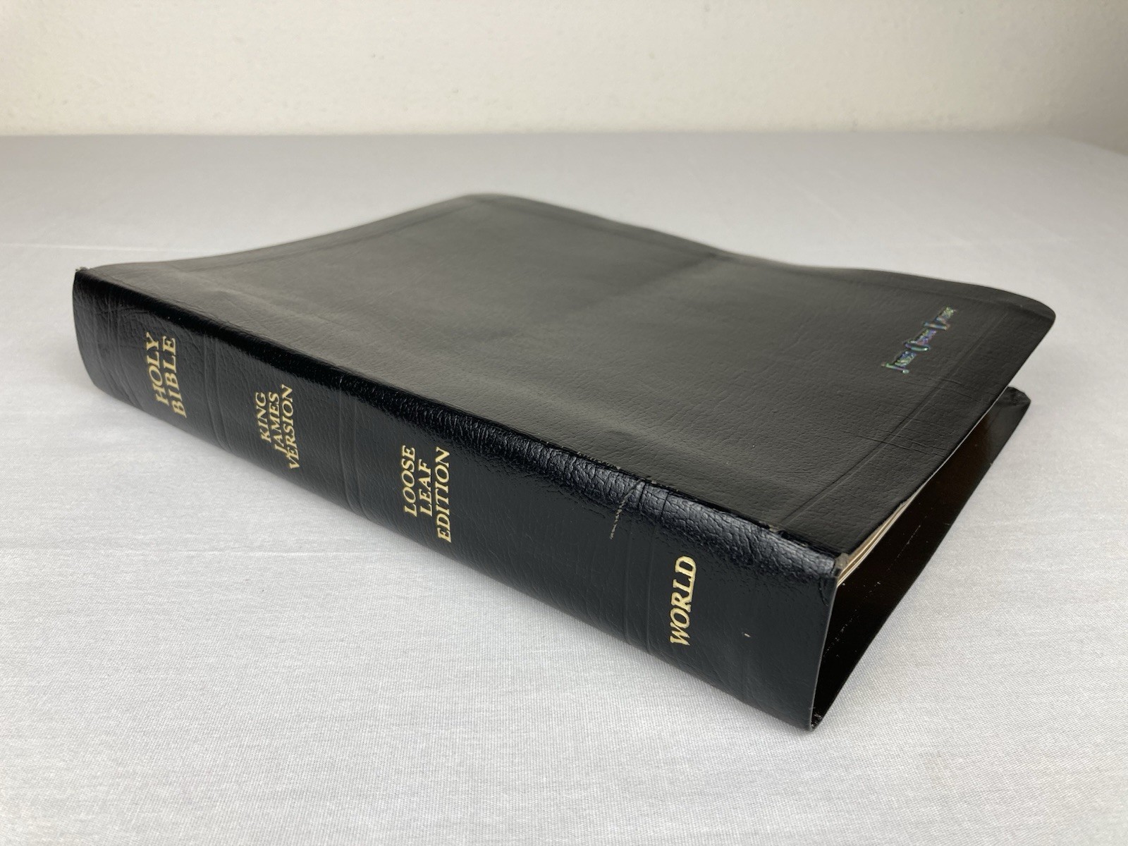 WORLD PUBLISHERS LOOSE LEAF KJV HOLY BIBLE CENTER COLUMN BONDED LEATHER RARE HTF
