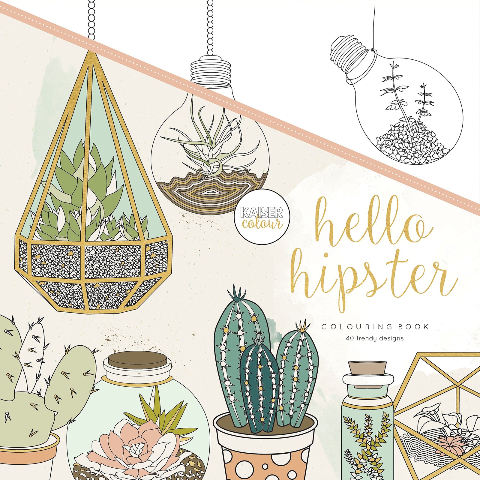 Kaisercraft Hipster-Kaiser Coloring Book, 24.89×24.63×0.76 cm, Multicolour