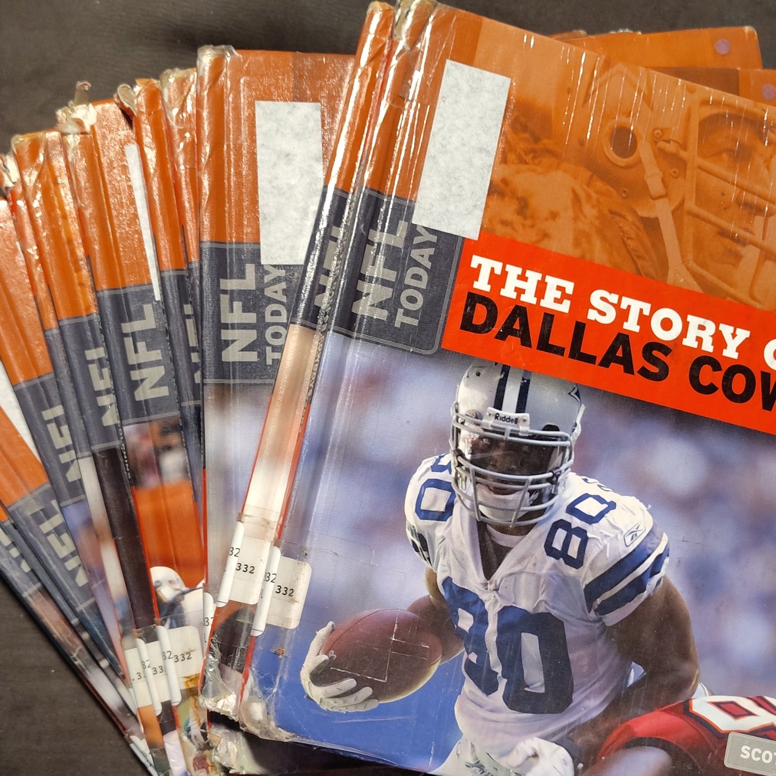 Lot of 16 NFL Today Hardcover Illustrated Football Books – Ex-Library Set for Ag