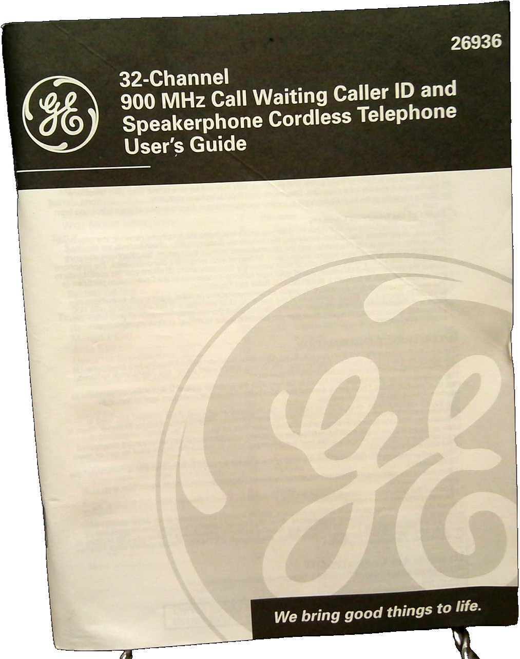 GE 32-Channel 900MHz Caller ID Call Waiting Cordless Telephone Manual Vtg B33